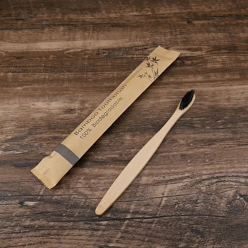 10pcs Colorful Soft Bamboo Toothbrush Set