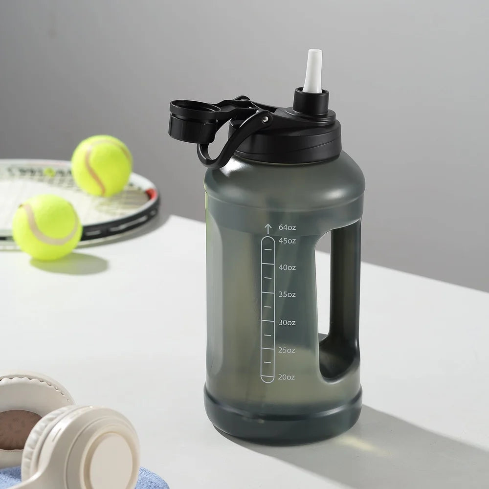 64oz Reusable Water Bottle – BPA-Free with Straw & Handle