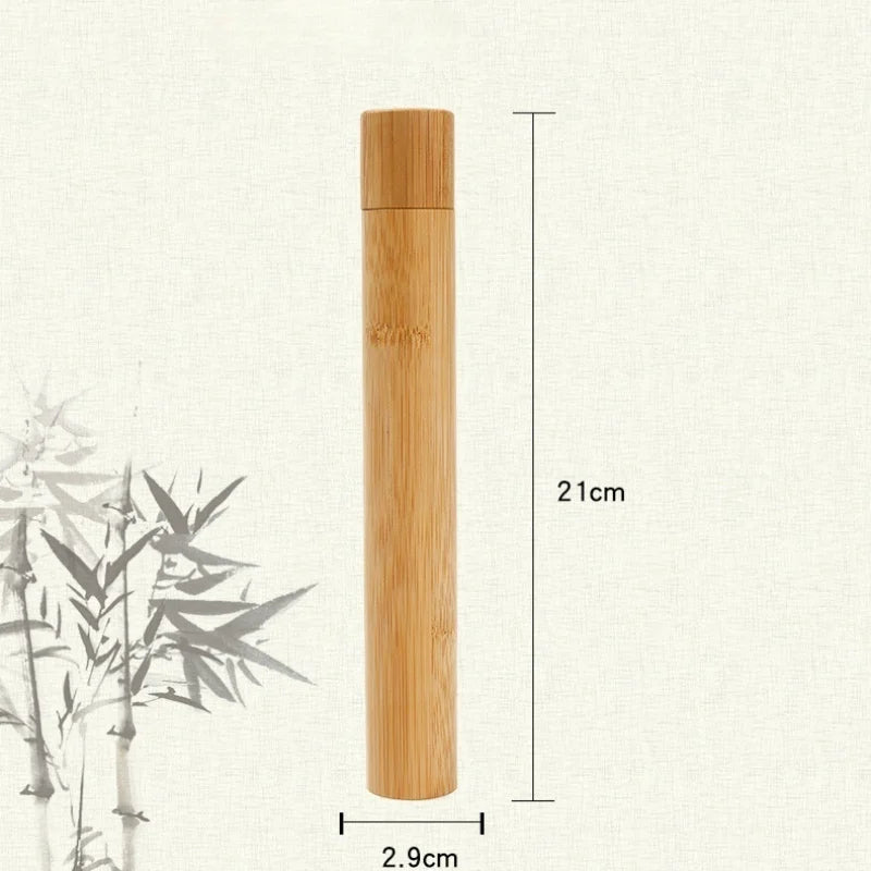 Eco-Friendly Bamboo Toothbrush Case – 21cm Travel Holder