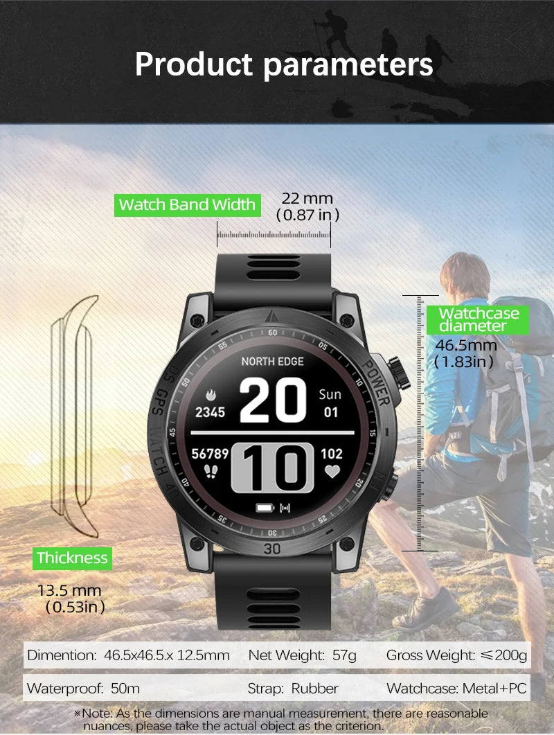 NORTH EDGE 2025 GPS Sport Smartwatch