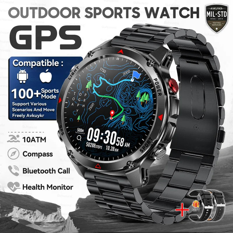 T-Rex 3 Pro Military GPS Smartwatch 10ATM AMOLED Men