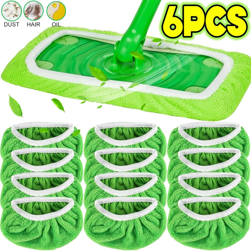 Reusable Microfiber Mop Pads – Wet & Dry Cleaning Cloths