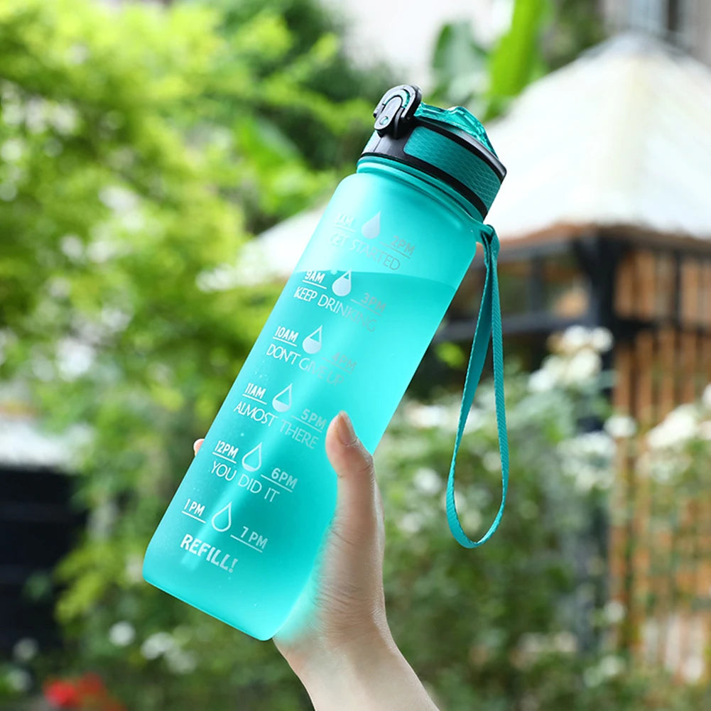 1000ml Leakproof Sports Water Bottle with Straw