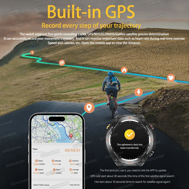 2025 Xiaomi GPS Sports Smartwatch – Waterproof with Bluetooth Call