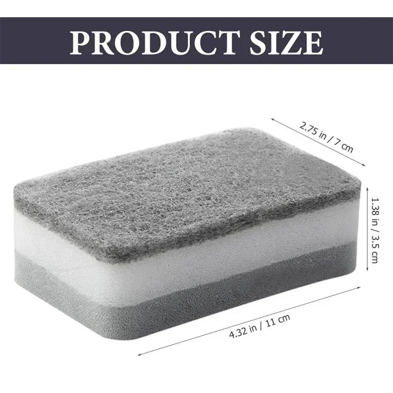 Magic 3-Layer Dishwashing Sponges – Reusable Kitchen Scrub Pads