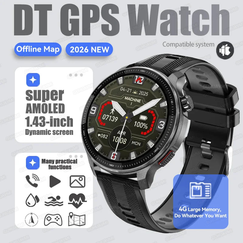 4G GPS Smartwatch Offline Maps App Market Waterproof Sports