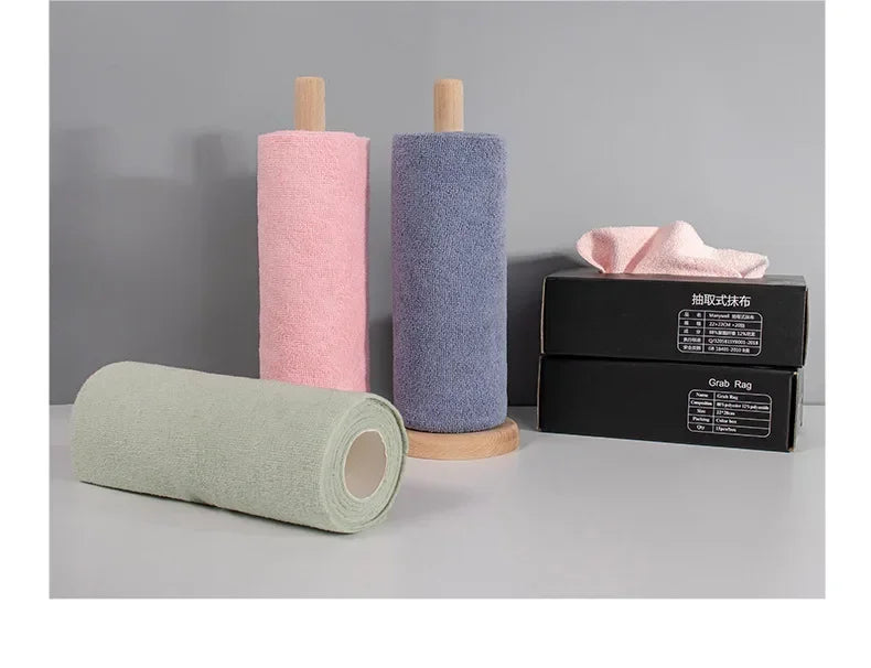 Reusable Microfiber Cleaning Towel Roll (20 Sheets)
