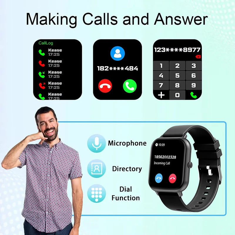 Xiaomi 2025 Smartwatch – Bluetooth Call & Fitness Tracker, IP68 Waterproof