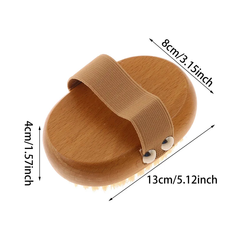 Natural Boar Bristle Bamboo Body Brush – Dry & Wet Exfoliating