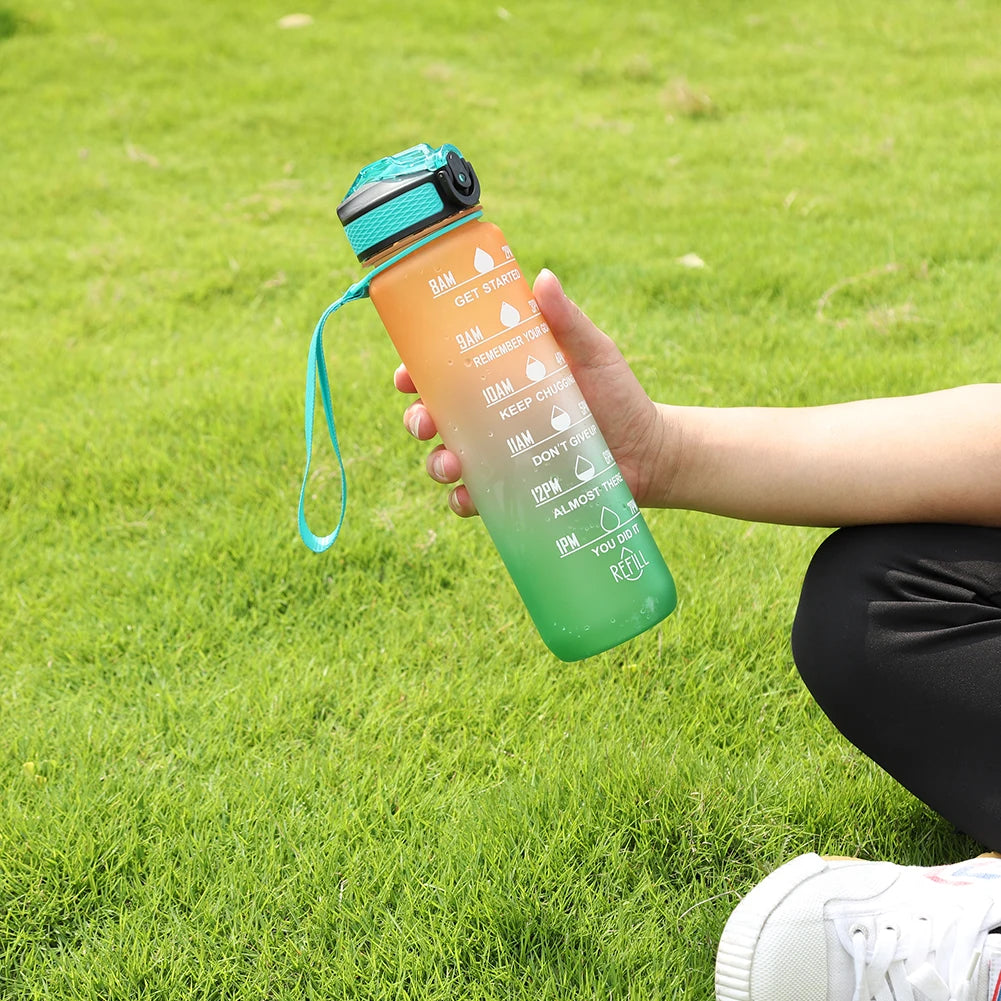 1000ml Leakproof Sports Water Bottle with Straw