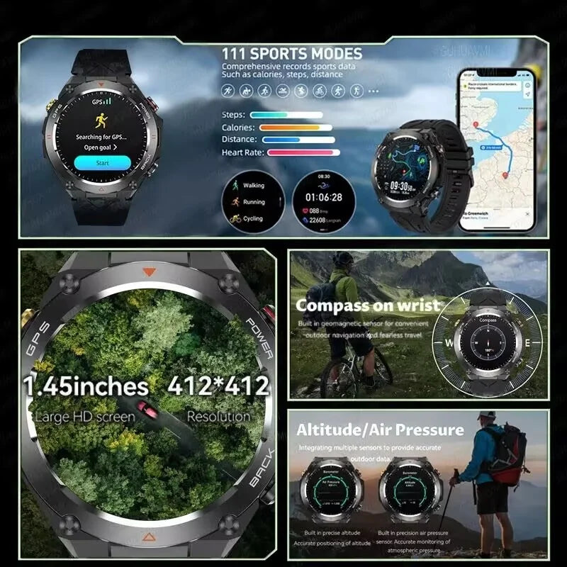 2025 Xiaomi GPS Sports Smartwatch – Waterproof with Bluetooth Call