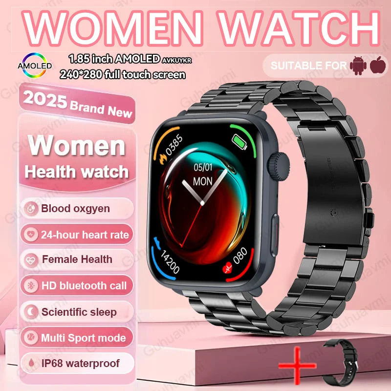 AI Smart Health Watch ECG HRV Blood Pressure Monitor NFC