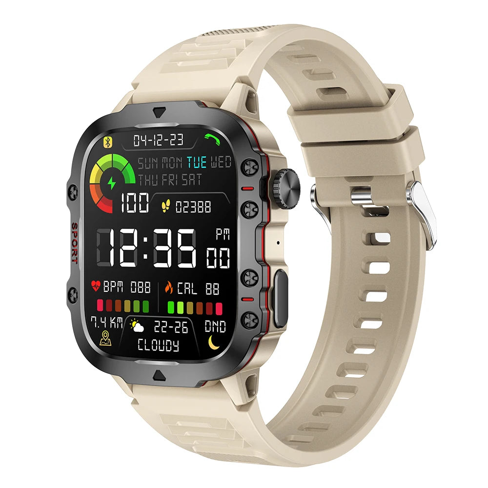 Original Men’s Smartwatch – Bluetooth Call, IP68 Waterproof, Fitness Tracker