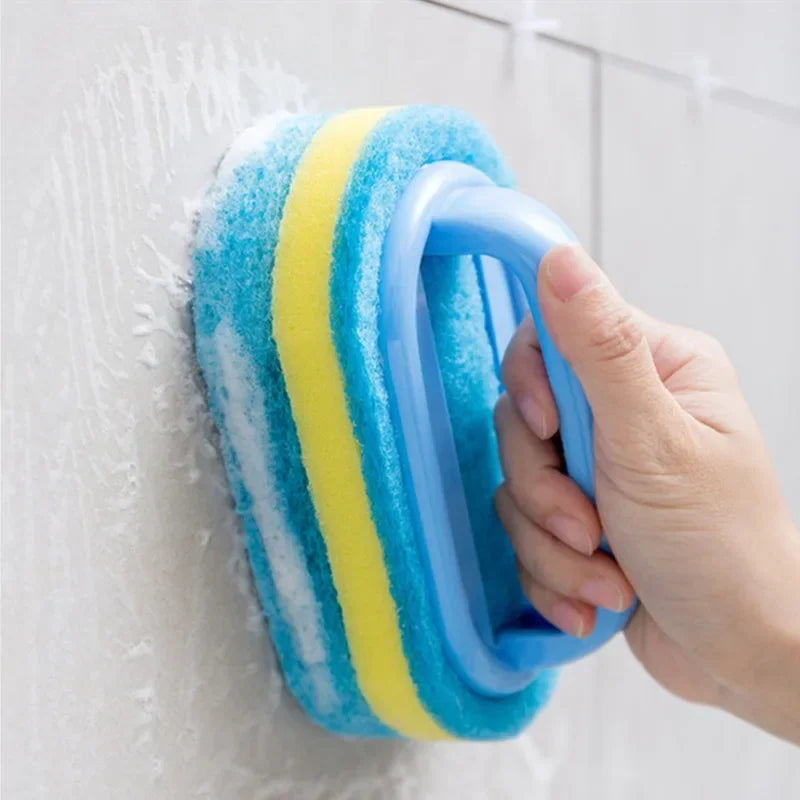 Household Scrubbing Brush with Handle – Kitchen & Bathroom Use