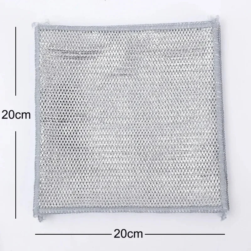 5/20pcs Steel Wire Mesh Cleaning Cloth – Non-Scratch Dish Rags