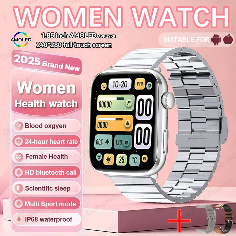 AI Smart Health Watch ECG HRV Blood Pressure Monitor NFC