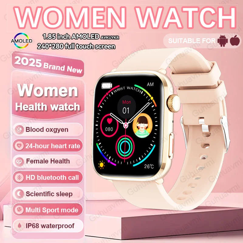 AI Smart Health Watch ECG HRV Blood Pressure Monitor NFC