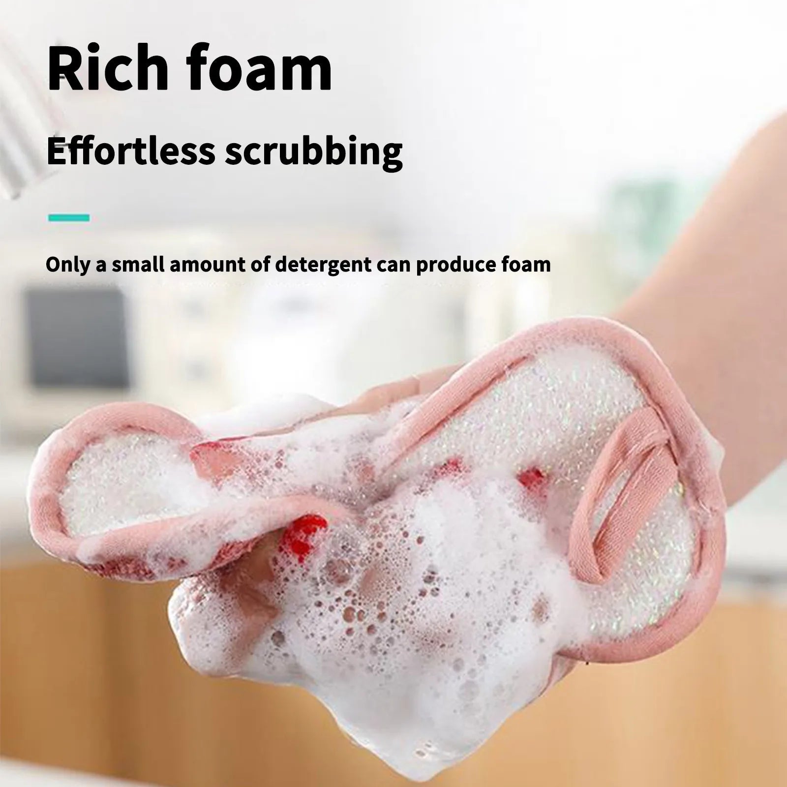 Reusable Double-Sided Microfiber Dishwashing Sponge
