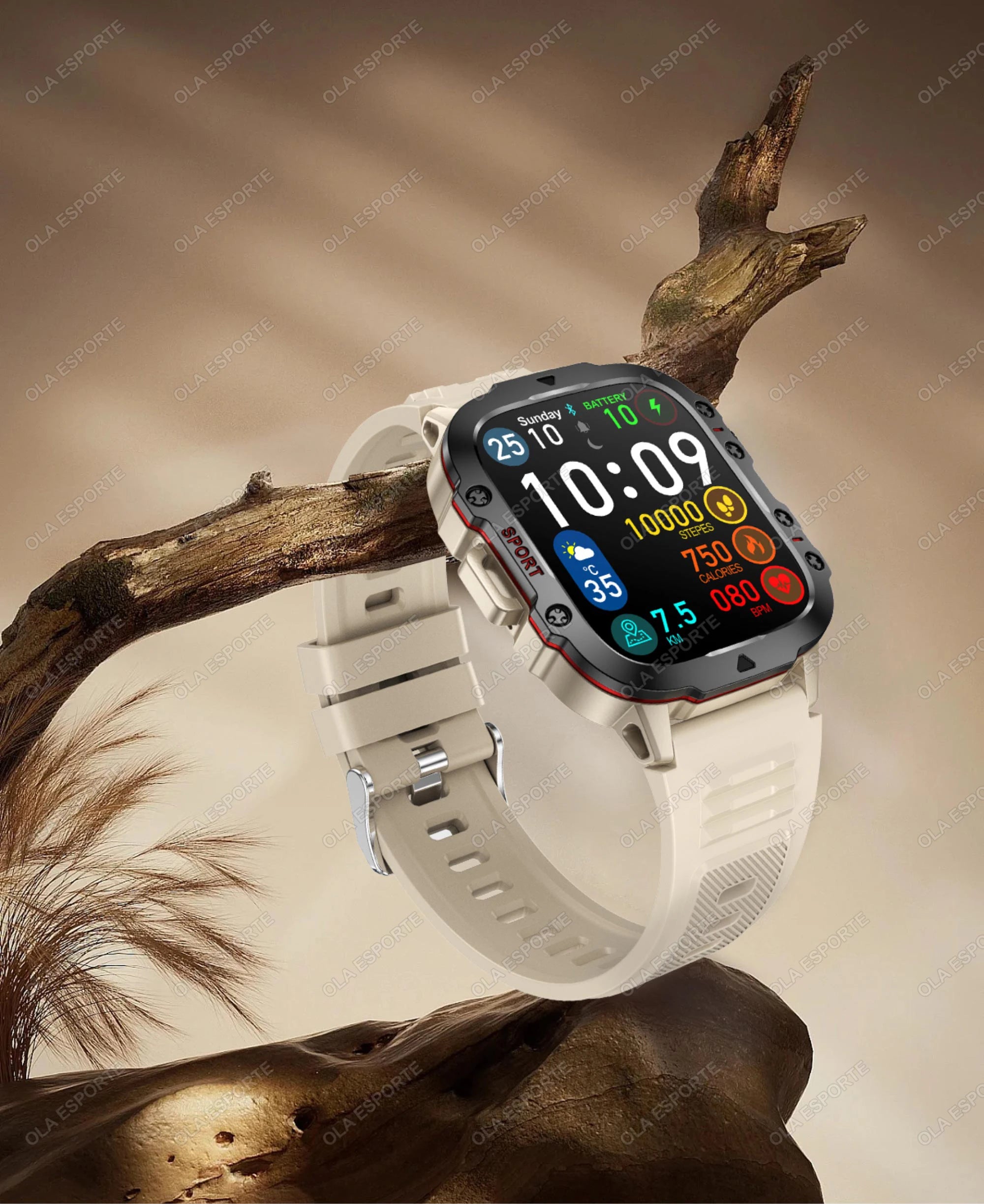 2025 Huawei/Xiaomi Military GPS Smartwatch – Waterproof with Flashlight
