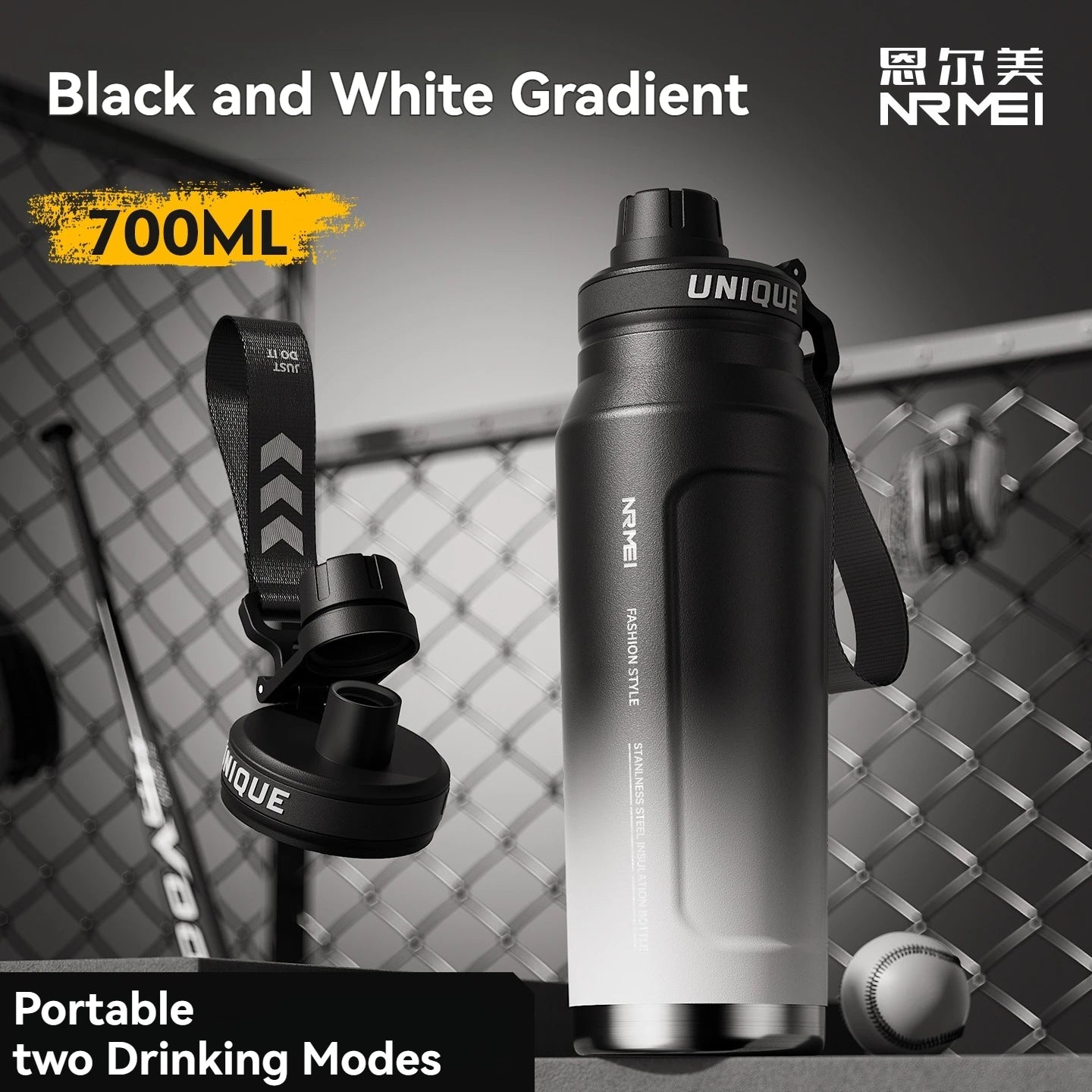 1L Stainless Steel Insulated Water Bottle with Handle Thermos