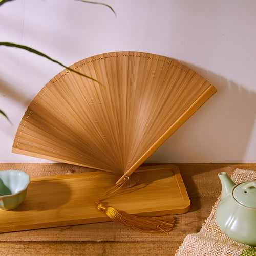 Chinese Style Bamboo Folding Fan Portable Retro Hand Fan