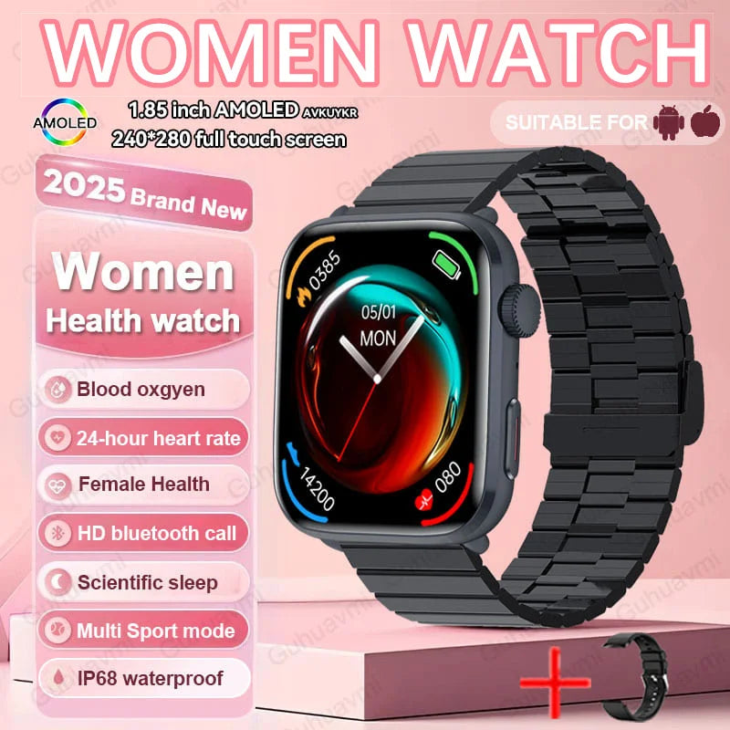 AI Smart Health Watch ECG HRV Blood Pressure Monitor NFC