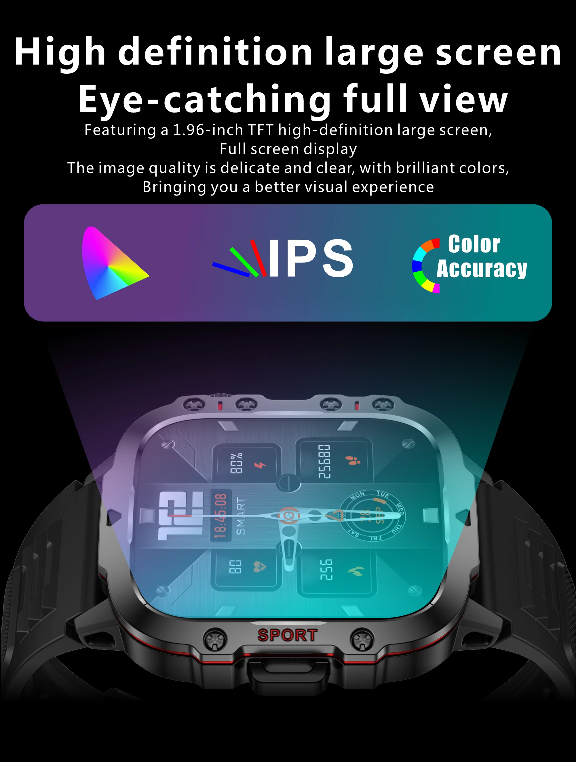Original Men’s Smartwatch – Bluetooth Call, IP68 Waterproof, Fitness Tracker