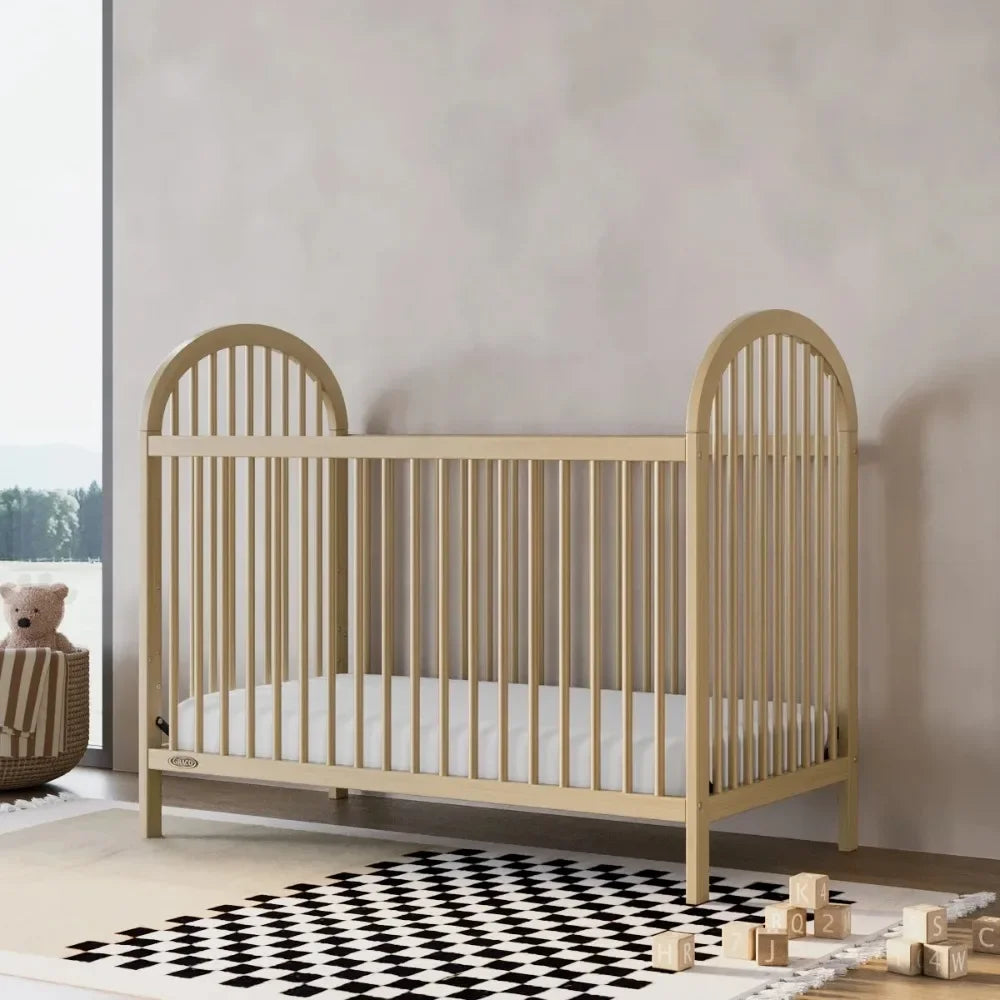 3-in-1 Convertible Baby Crib – Driftwood Finish