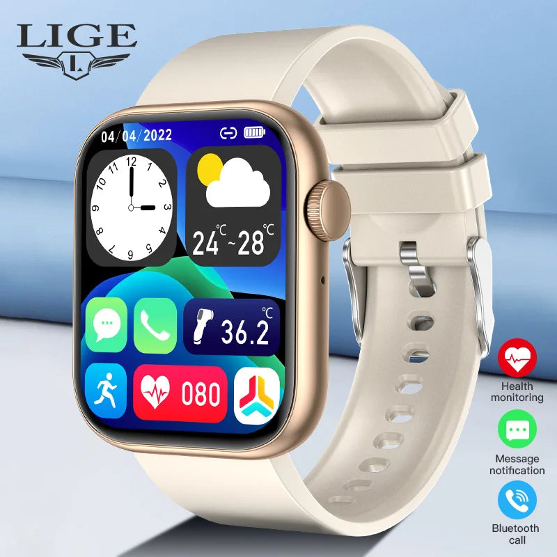 LIGE Bluetooth Call Smartwatch – Unisex Fitness & Health Tracker