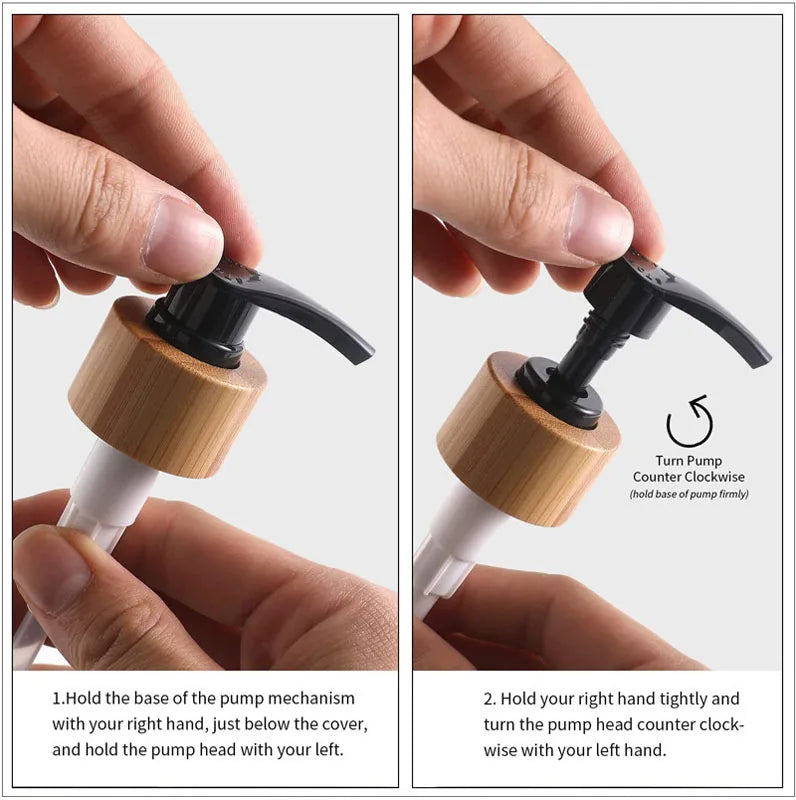 500ml Refillable Soap Dispenser Set with Bamboo Tray