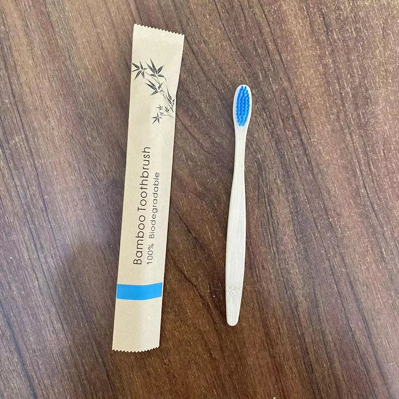 10pcs Colorful Soft Bamboo Toothbrush Set