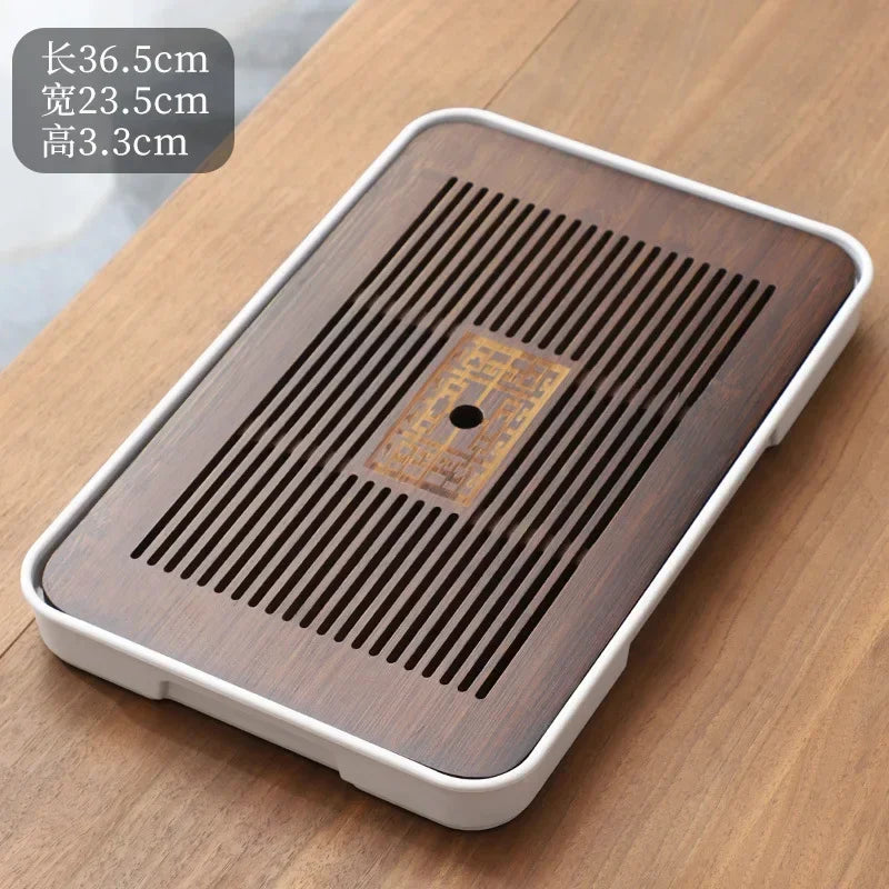 Portable Bamboo Tea Tray – Kung Fu Tea Set Drainage Tray