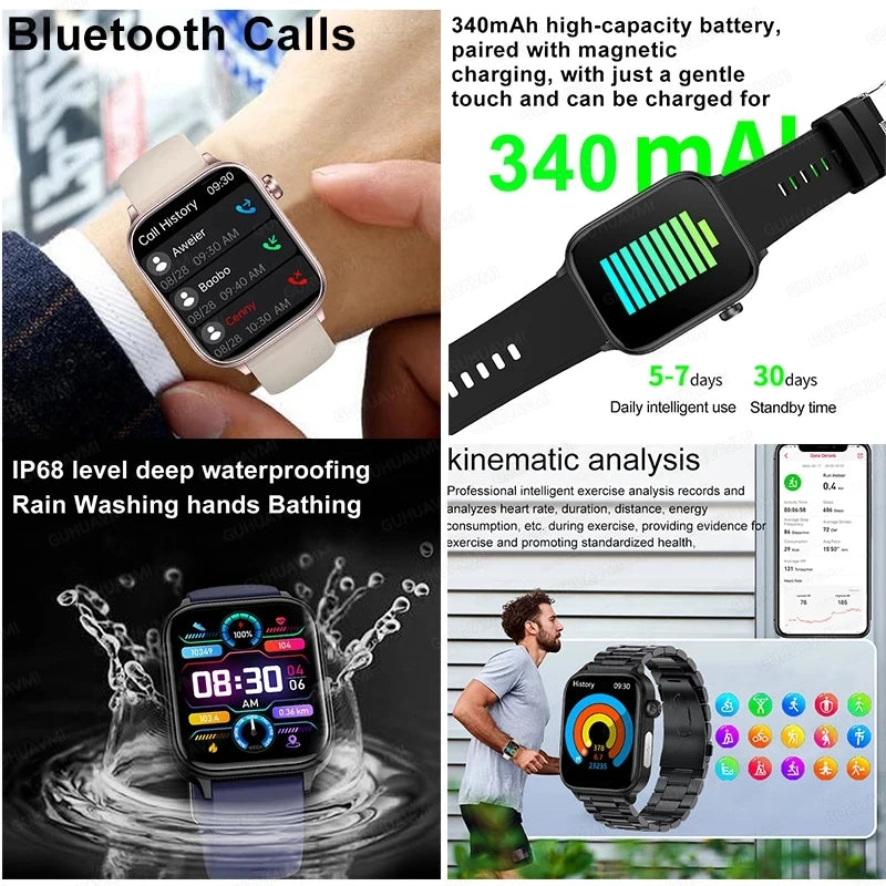 ECG PPG Health Smartwatch Blood Pressure Heart Rate Monitor