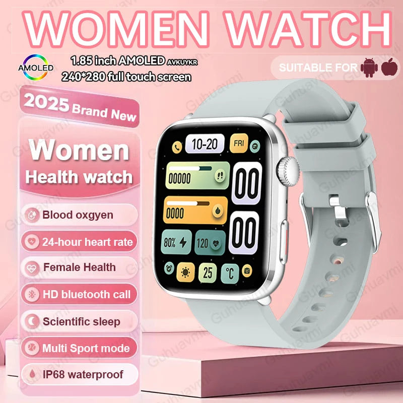 AI Smart Health Watch ECG HRV Blood Pressure Monitor NFC