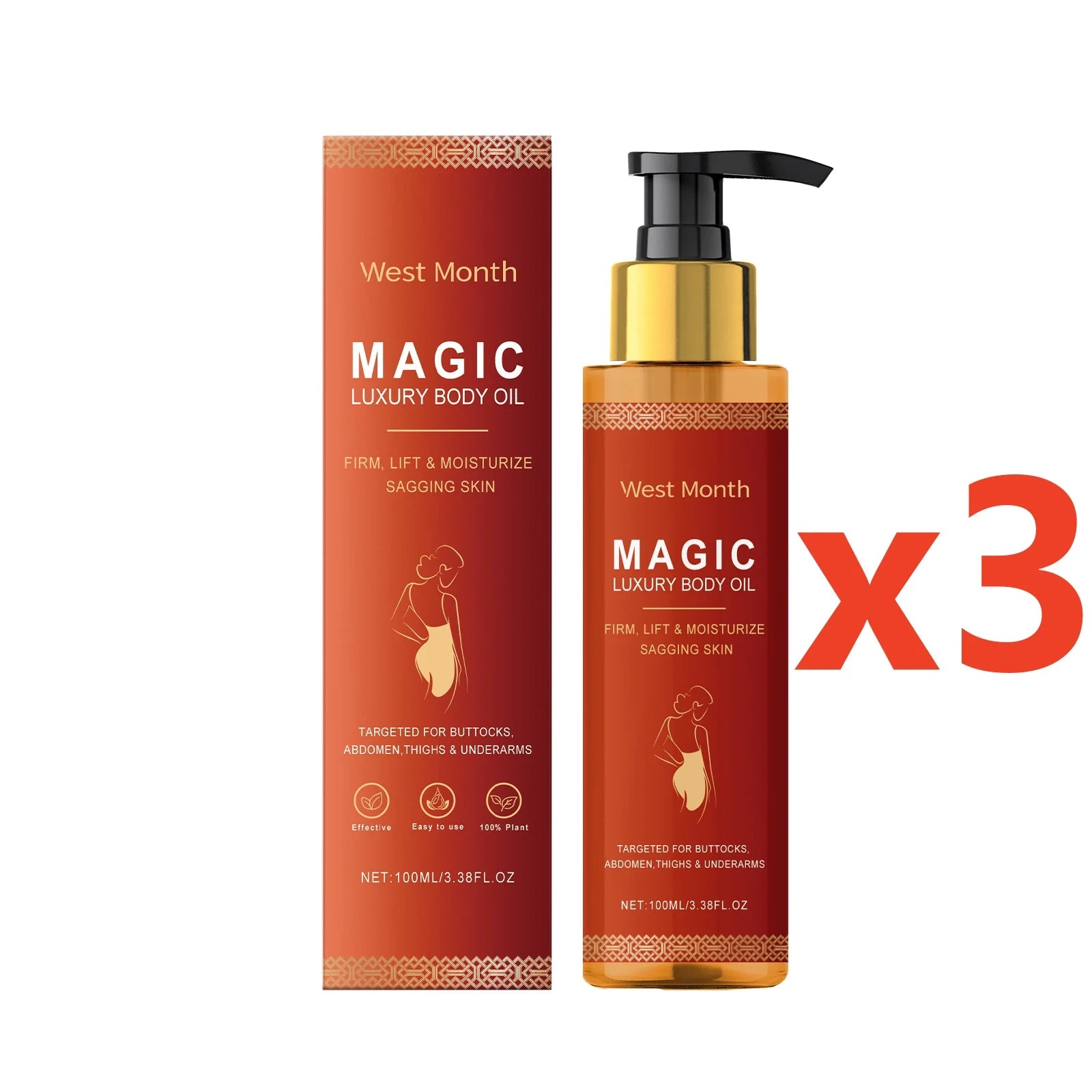 Body Firming Oil Anti Aging Cellulite Hydrating Massage Oil