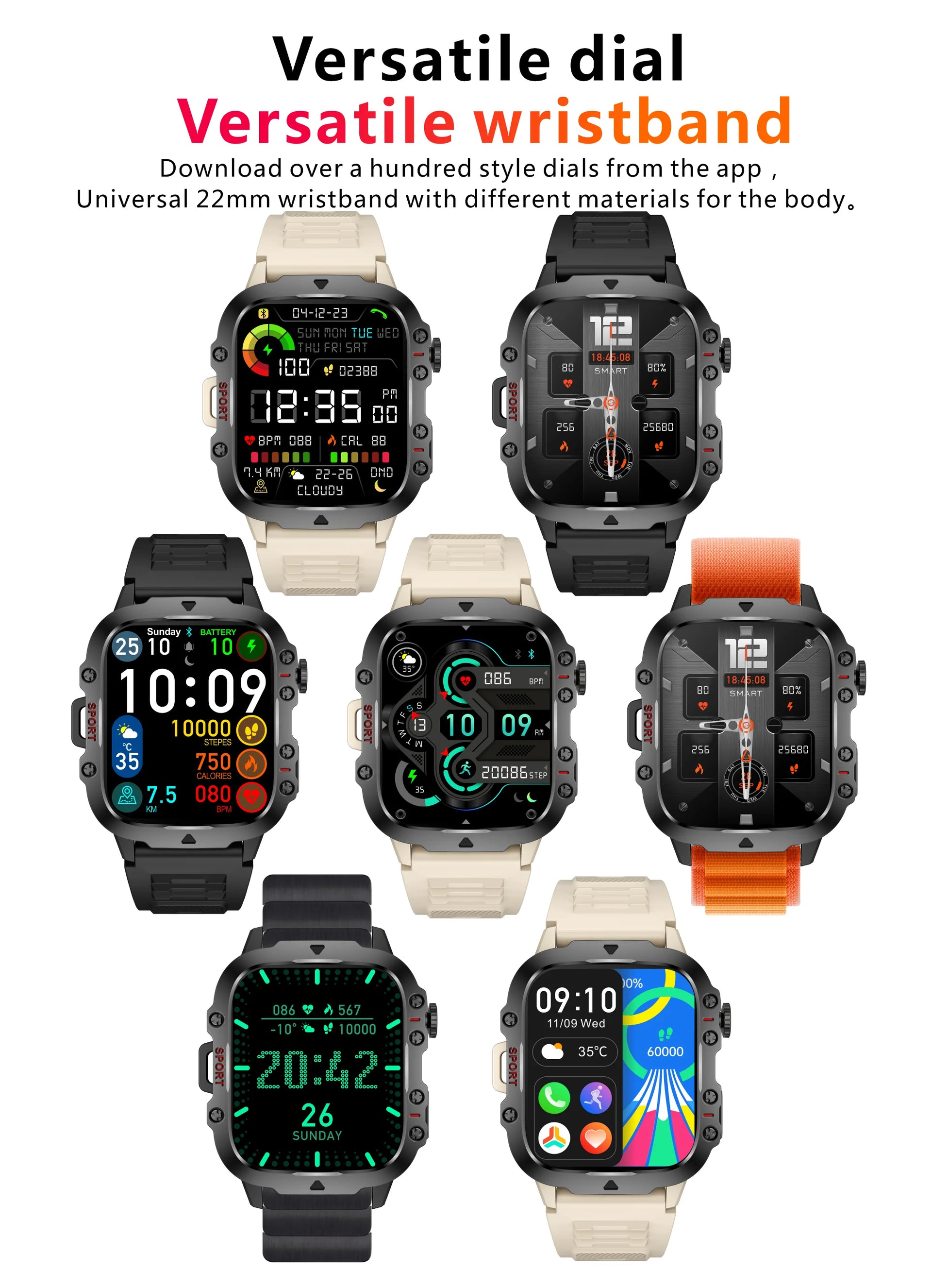 Original Men’s Smartwatch – Bluetooth Call, IP68 Waterproof, Fitness Tracker
