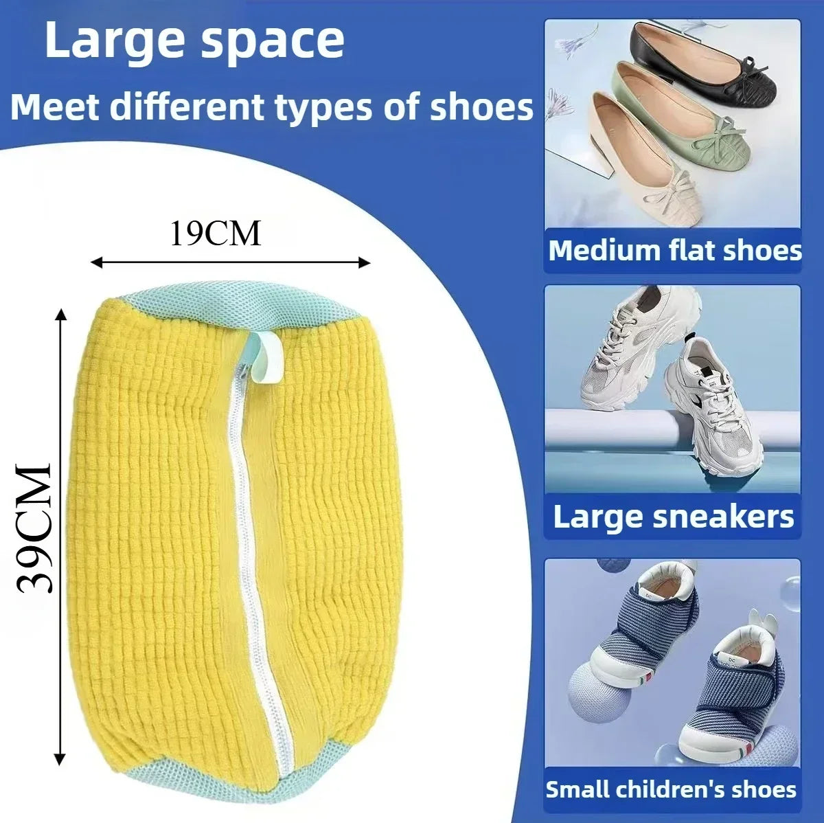Heavy Duty Mesh Shoe Wash Bag for Laundry Protection