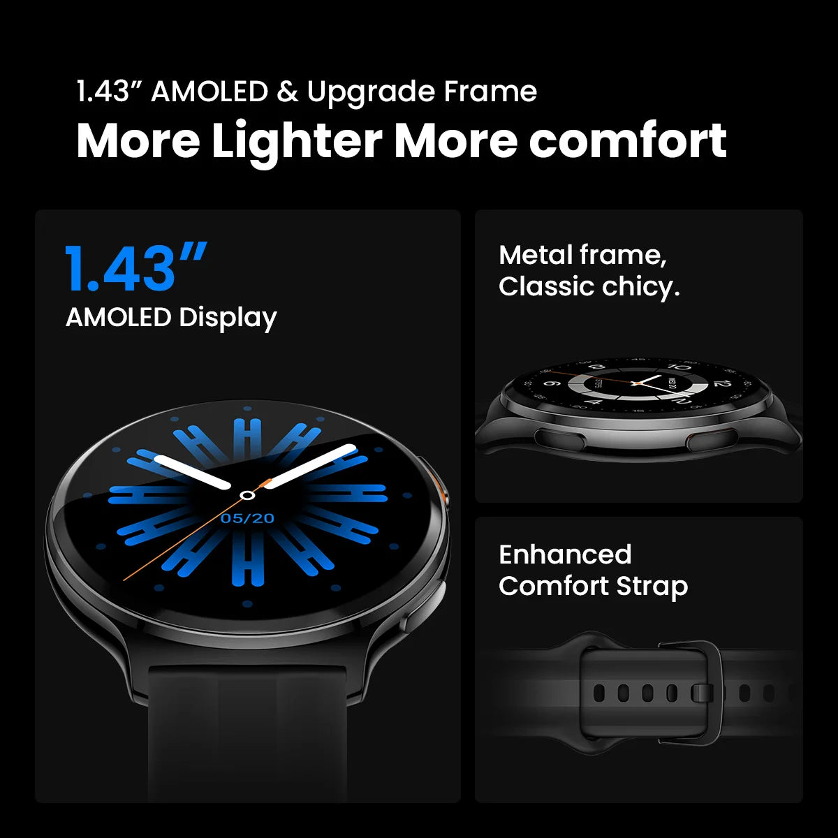 Solar Lite 2 AMOLED Smartwatch Health Sports Voice Call