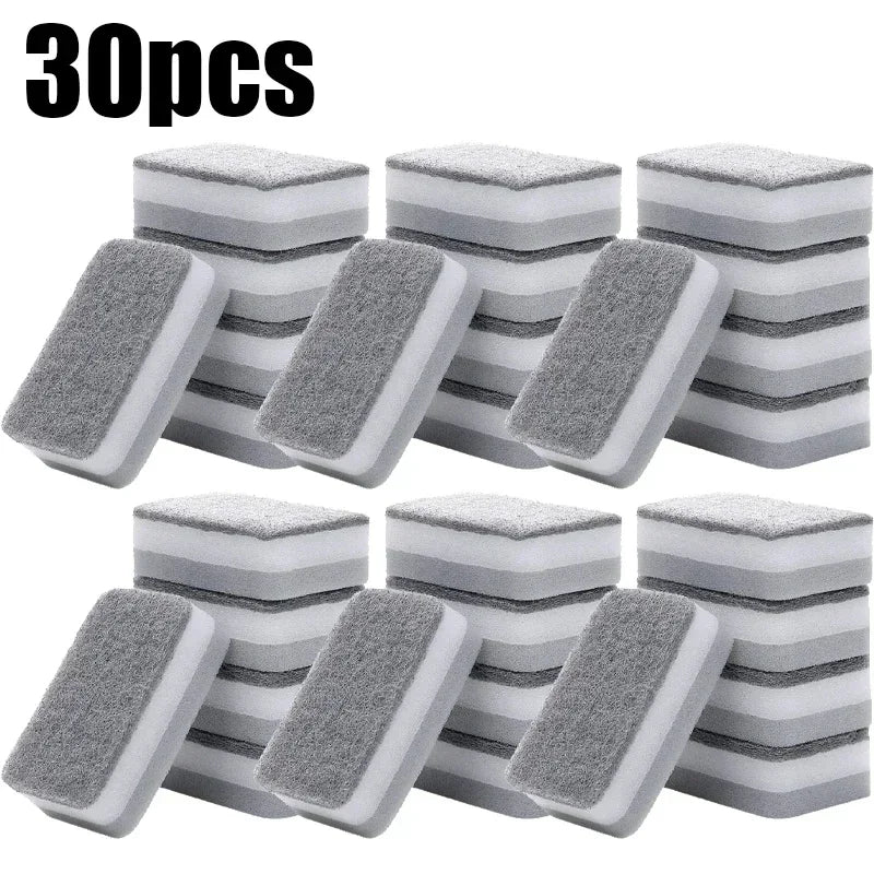 Magic 3-Layer Dishwashing Sponges – Reusable Kitchen Scrub Pads