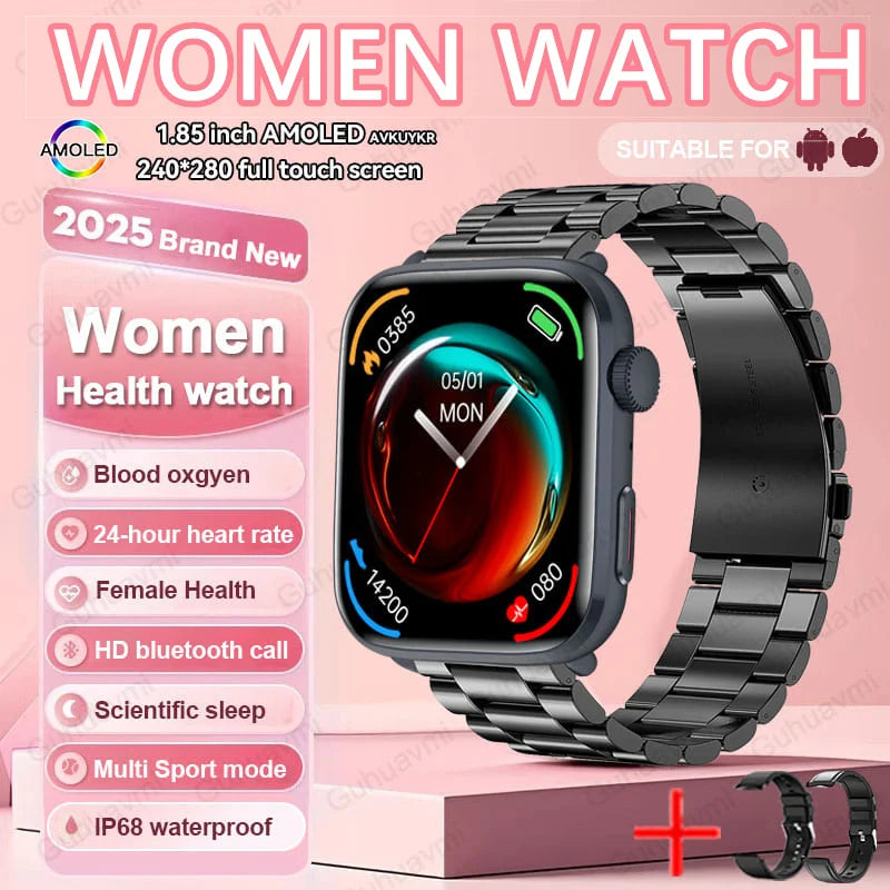 AI Smart Health Watch ECG HRV Blood Pressure Monitor NFC