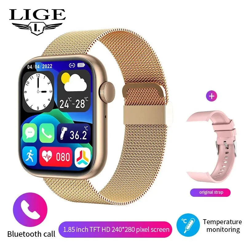 LIGE Bluetooth Call Smartwatch – Unisex Fitness & Health Tracker