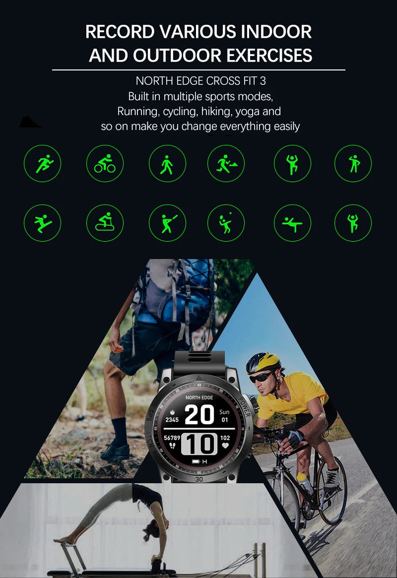 NORTH EDGE 2025 GPS Sport Smartwatch