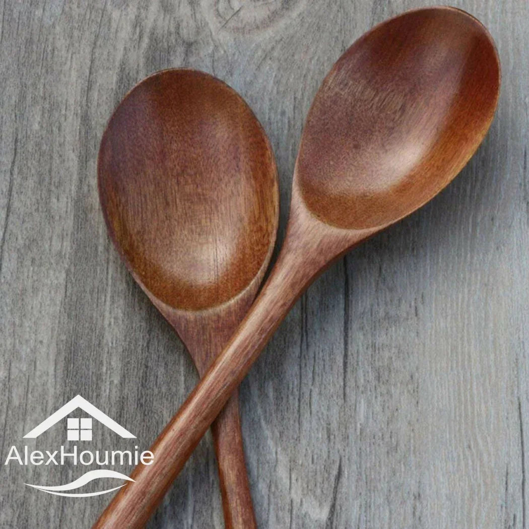 6 Piece Bamboo Wooden Spoons Korean Style Kitchen Tableware
