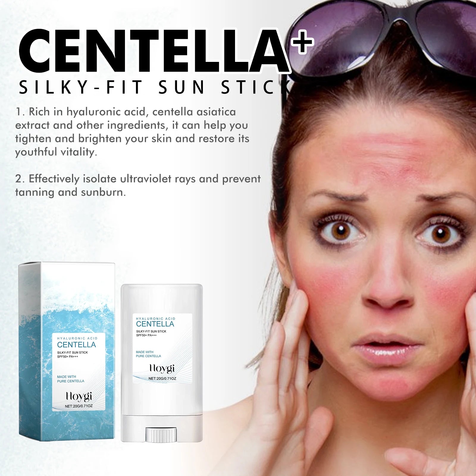 Hyaluronic Acid Sunscreen Stick SPF50+ Hydrating Non Greasy Protection