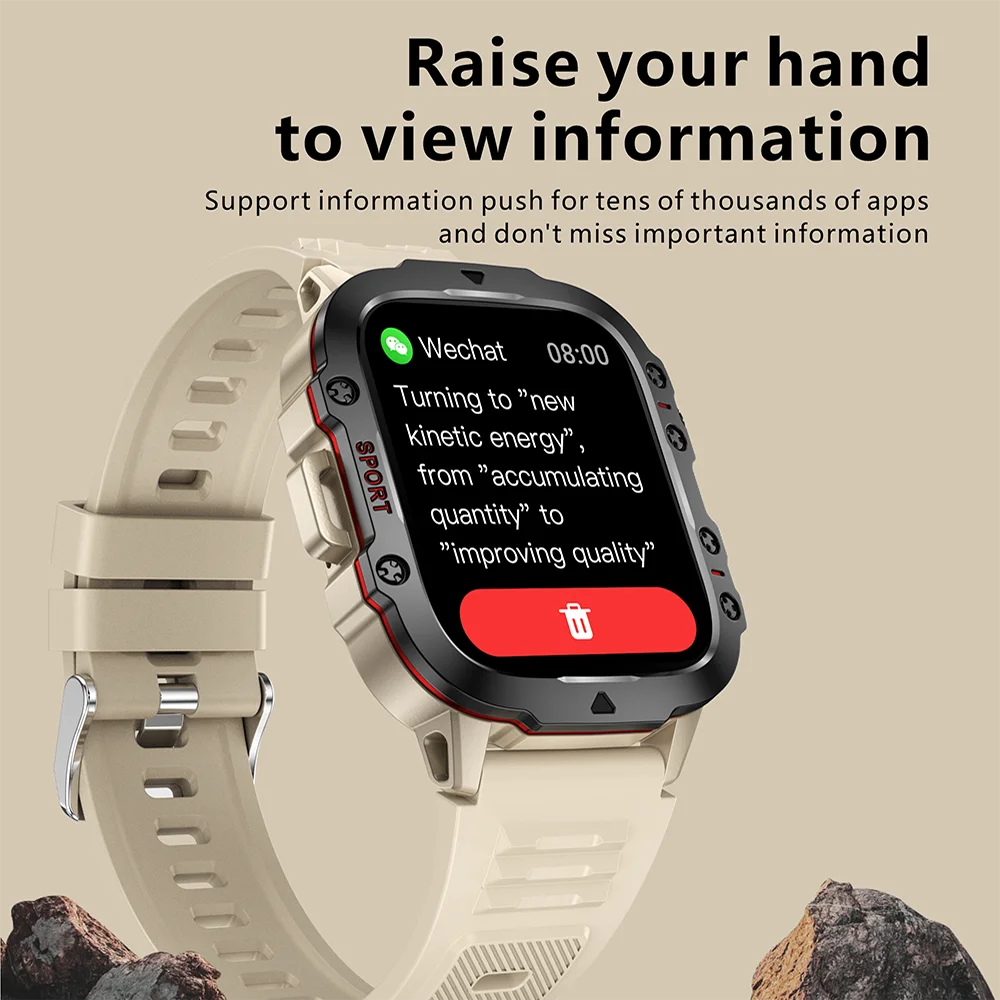 Original Men’s Smartwatch – Bluetooth Call, IP68 Waterproof, Fitness Tracker