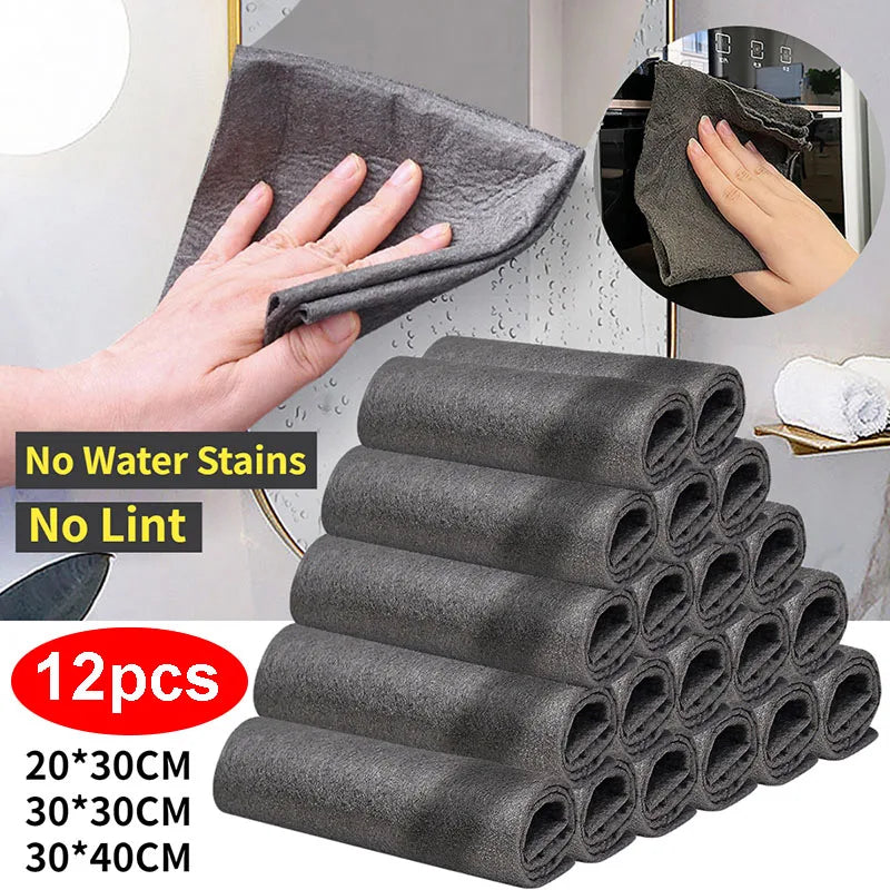 Thicker Magic Microfiber Cleaning Cloth – No-Trace Glass Towel