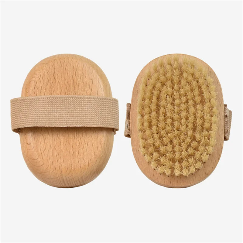 Natural Boar Bristle Bamboo Body Brush – Dry & Wet Exfoliating