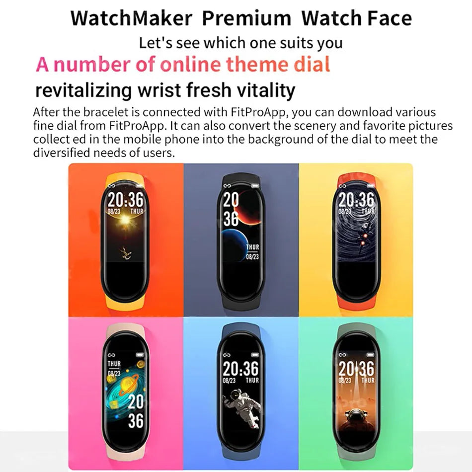 M6 Fitness Smartwatch with Heart & BP Monitor