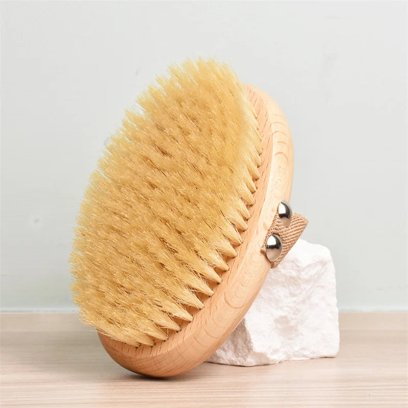 Natural Boar Bristle Bamboo Body Brush – Dry & Wet Exfoliating