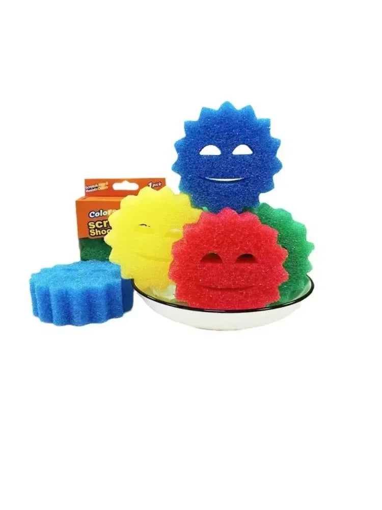 Reusable Smiley Face Cleaning Sponge